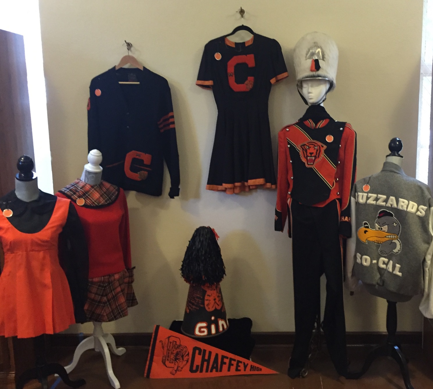 History Project Display - Uniforms and Letterman Jackets